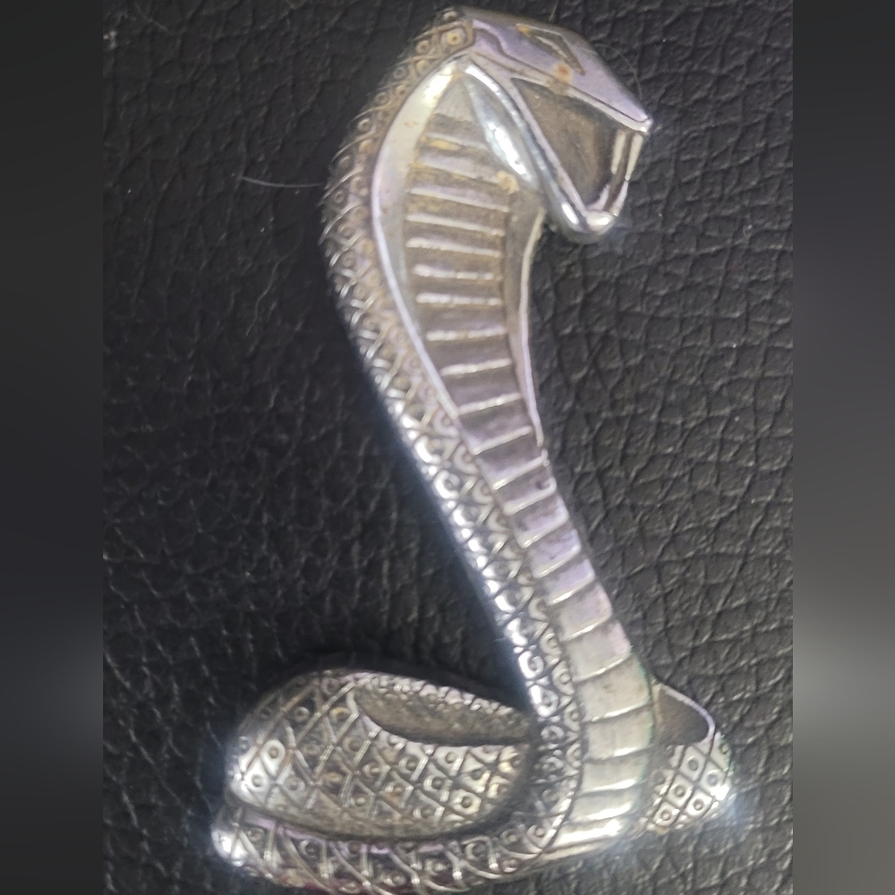 1969 FORD COILED SNAKE FENDER EMBLEM #C9OB-16228-A OEM COBRA/SHELBY MUSTANG